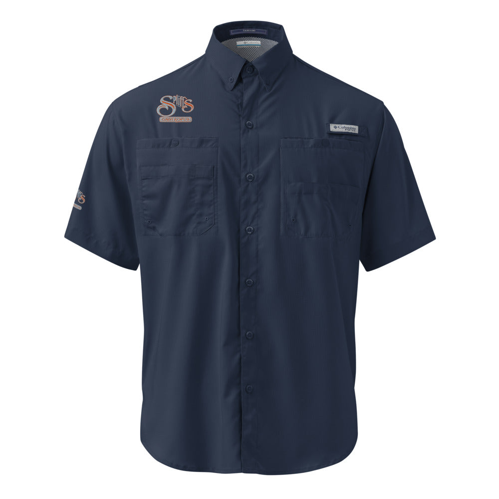 Men's Columbia Short Sleeve Button Shirt - Collegiate Navy