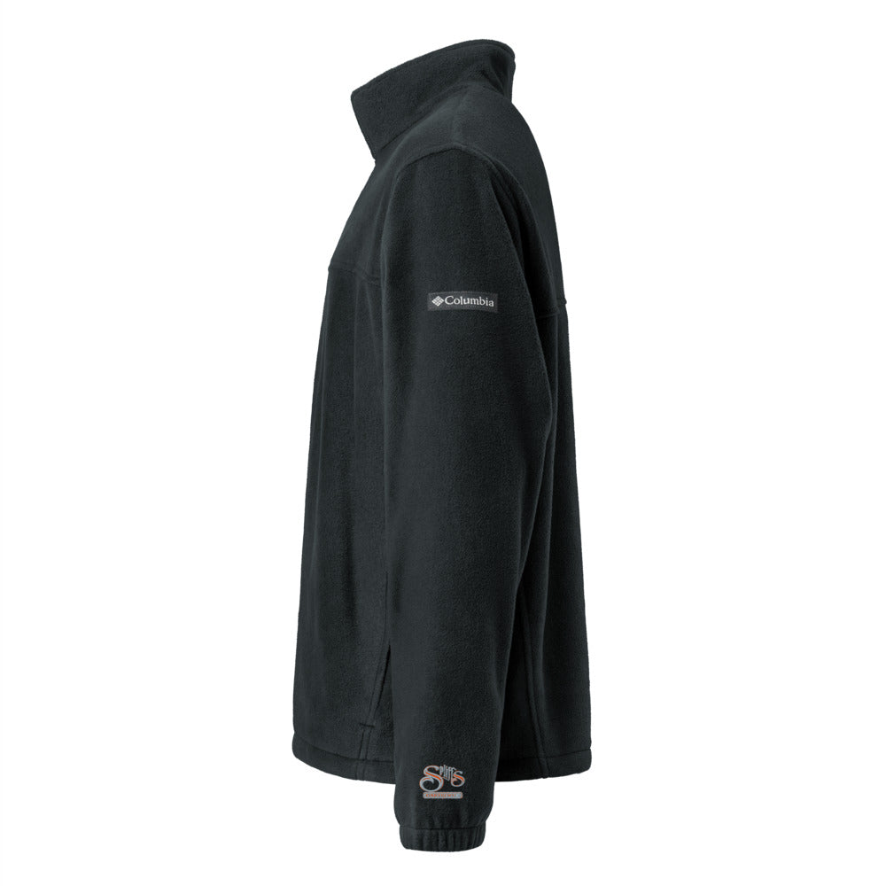 Unisex Columbia fleece jacket - Black (cuff embroidery)