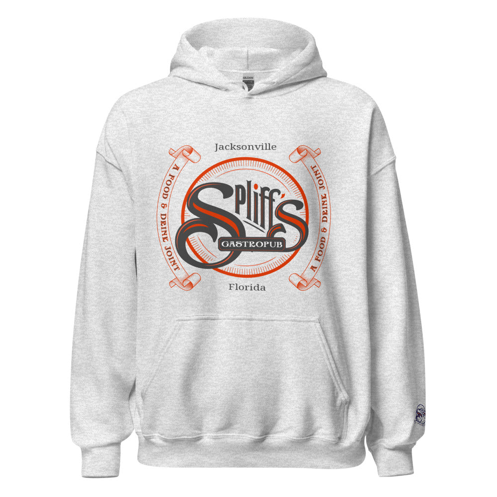 Double Banner Logo Unisex Hoodie - Ash