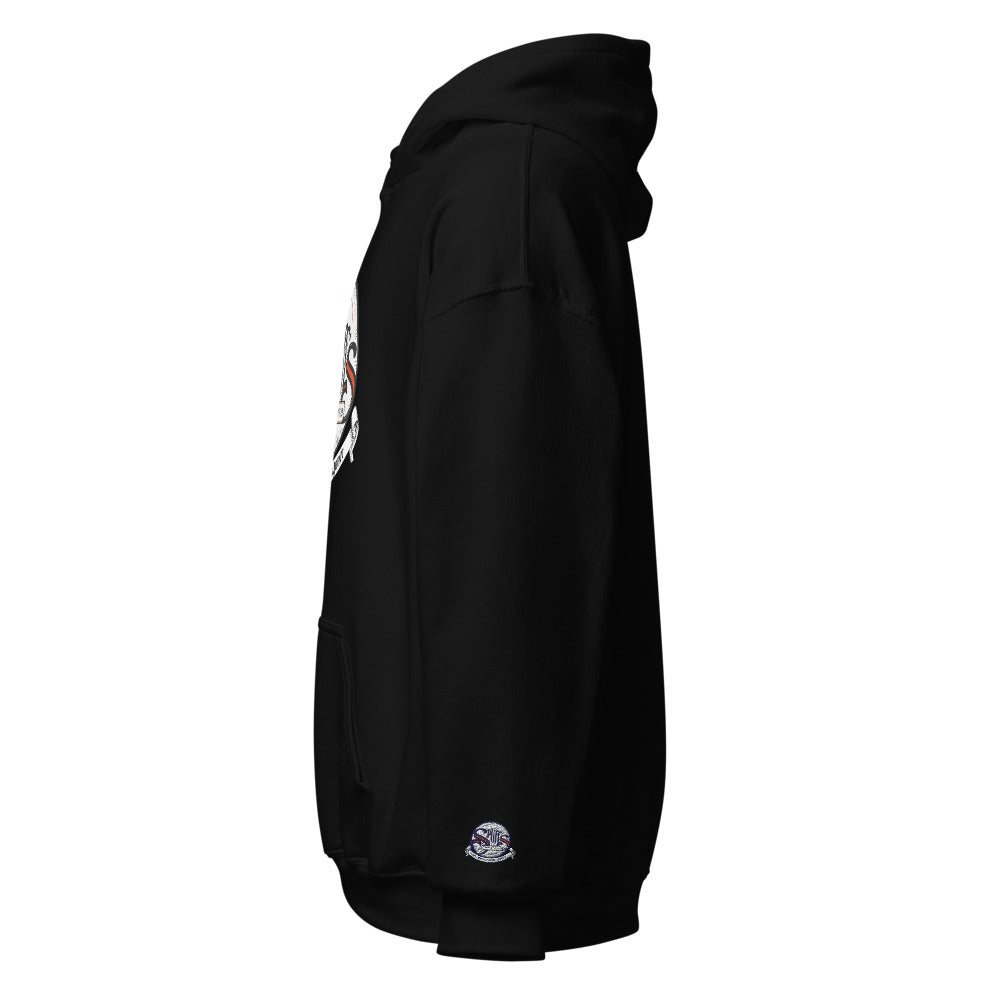 Classic Unisex Hoodie - Black (cuff embroidery)
