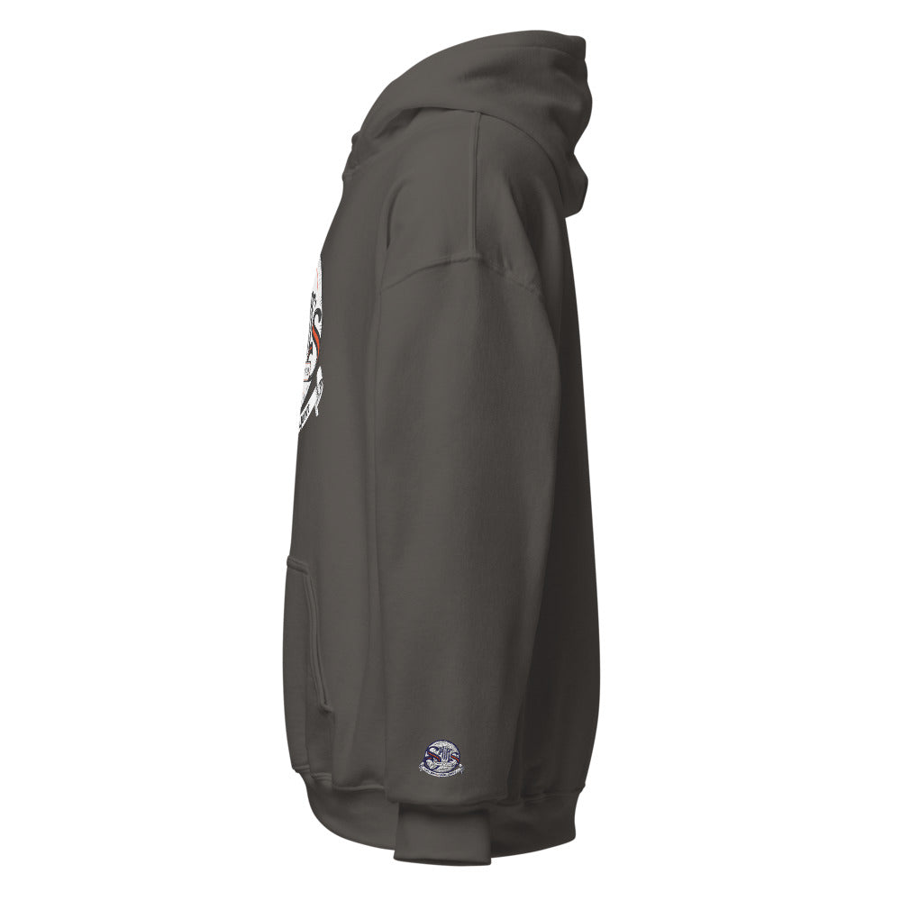 Classic Unisex Hoodie - Charcoal (cuff embroidery)