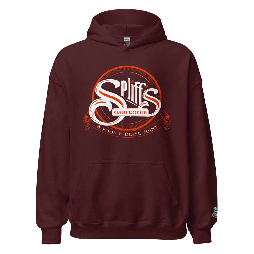Orange Logo Unisex Hoodie - Maroon
