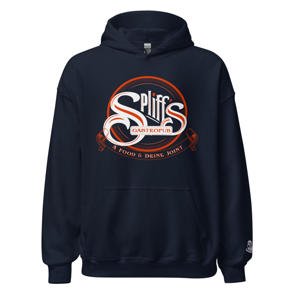 Orange Logo Unisex Hoodie - Navy