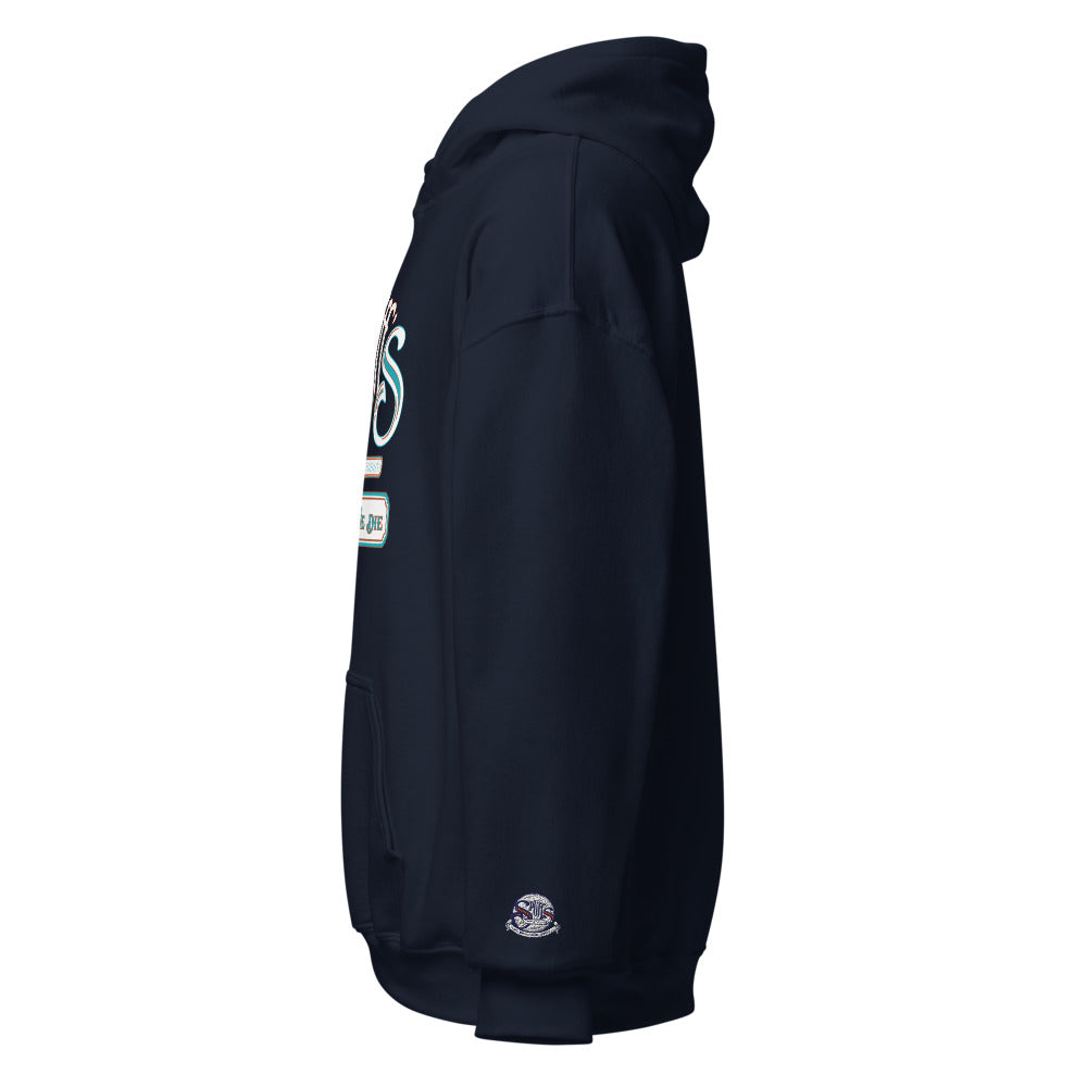 Duval Till We Die Unisex Hoodie - Navy (cuff embroidery)