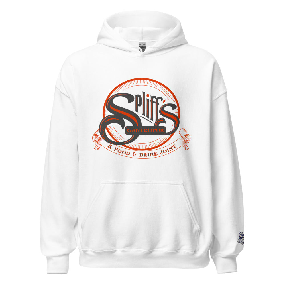 Orange Logo Unisex Hoodie - White