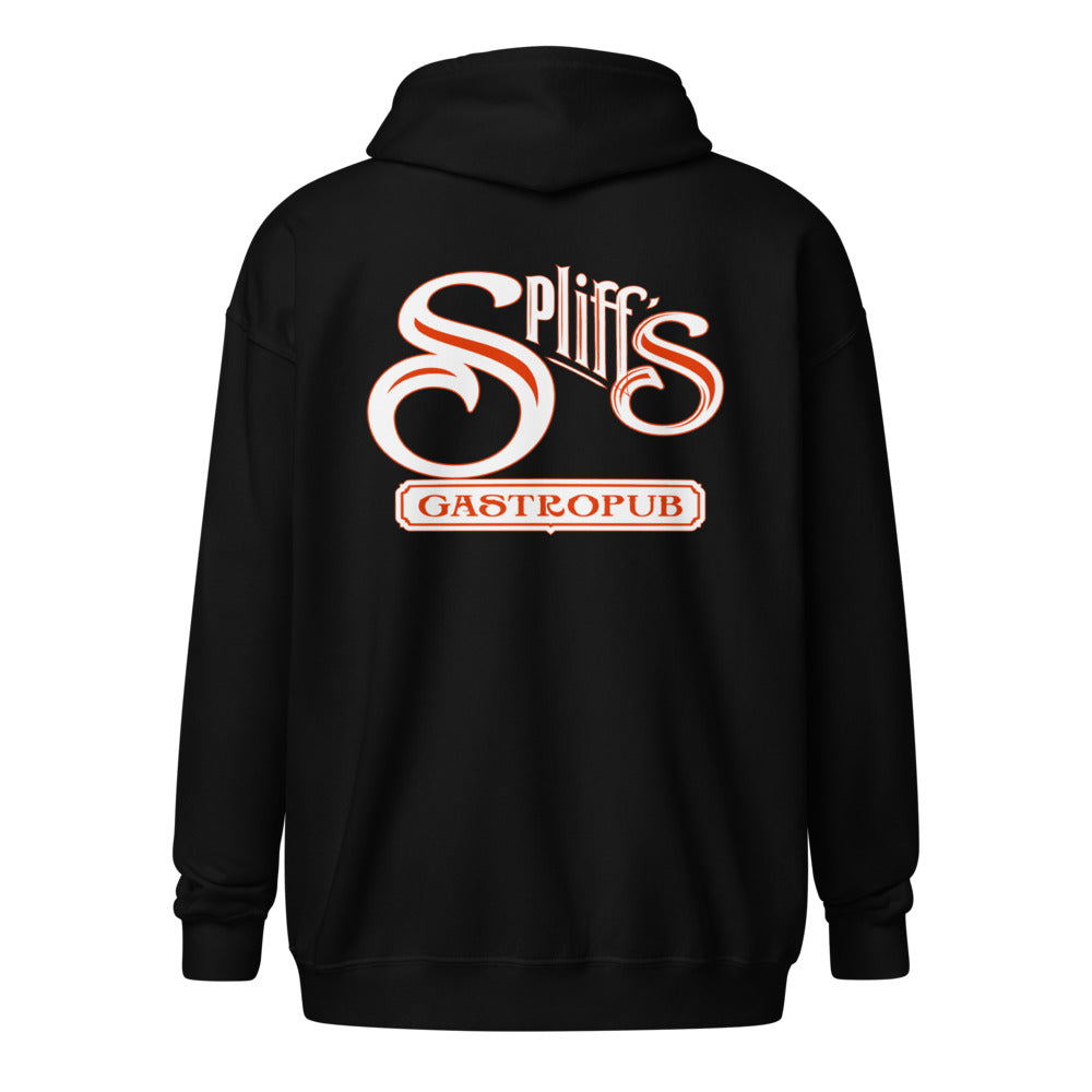 Alternate Logo Unisex Zip Hoodie - Black (back)