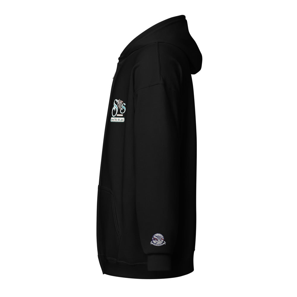 Duval Till We Die Unisex Zip Hoodie - Black (cuff embroidery)