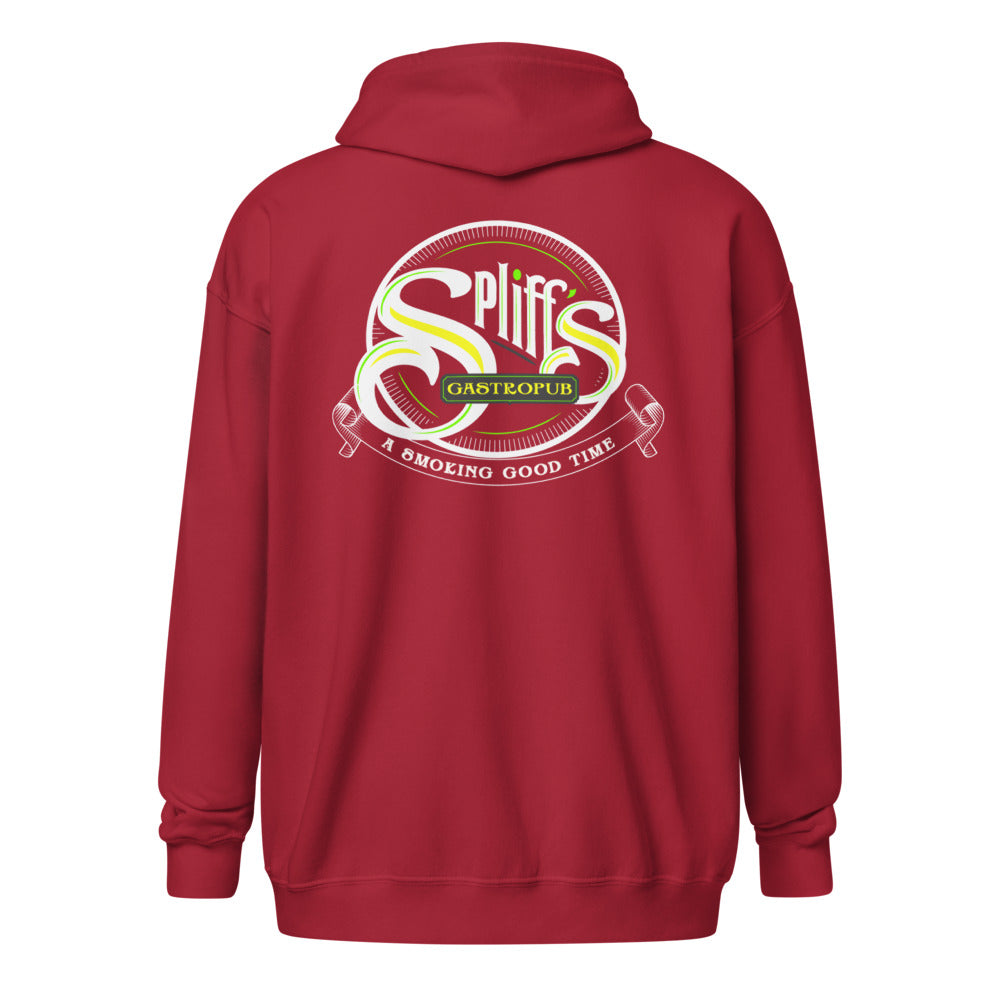 A Smoking Good Time Unisex Zip Hoodie - Cardinal Red (back)