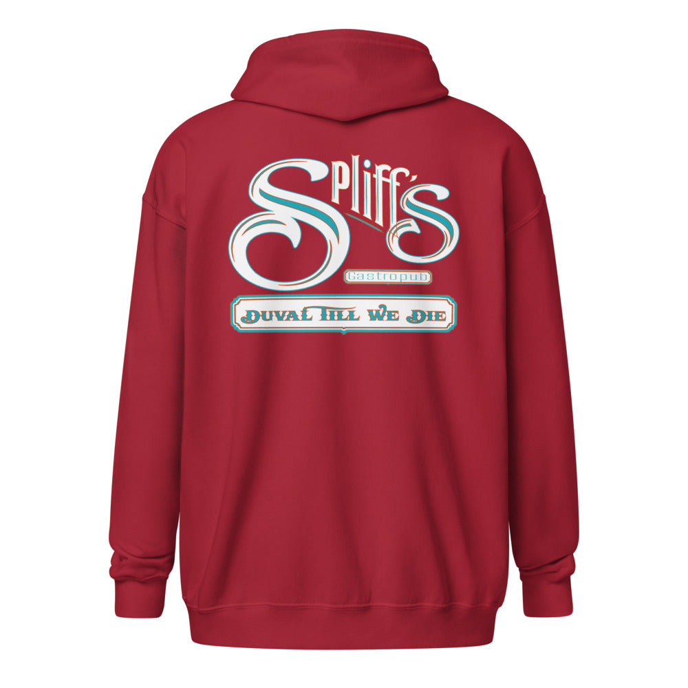 Duval Till We Die Unisex Zip Hoodie - Cardinal Red (back)