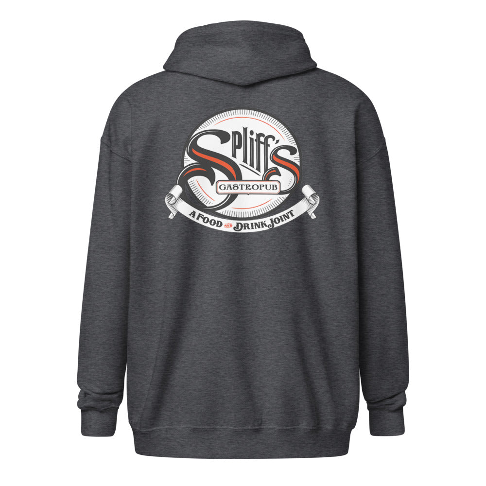 Classic Unisex Zip Hoodie - Dark Heather (back)