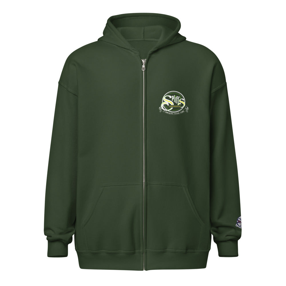 A Smoking Good Time Unisex Zip Hoodie - Forest Green