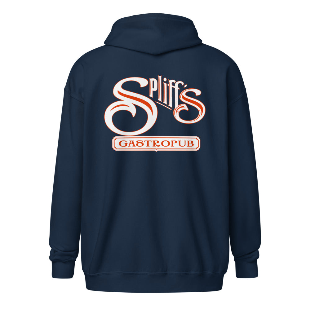 Alternate Logo Unisex Zip Hoodie - Navy (back)