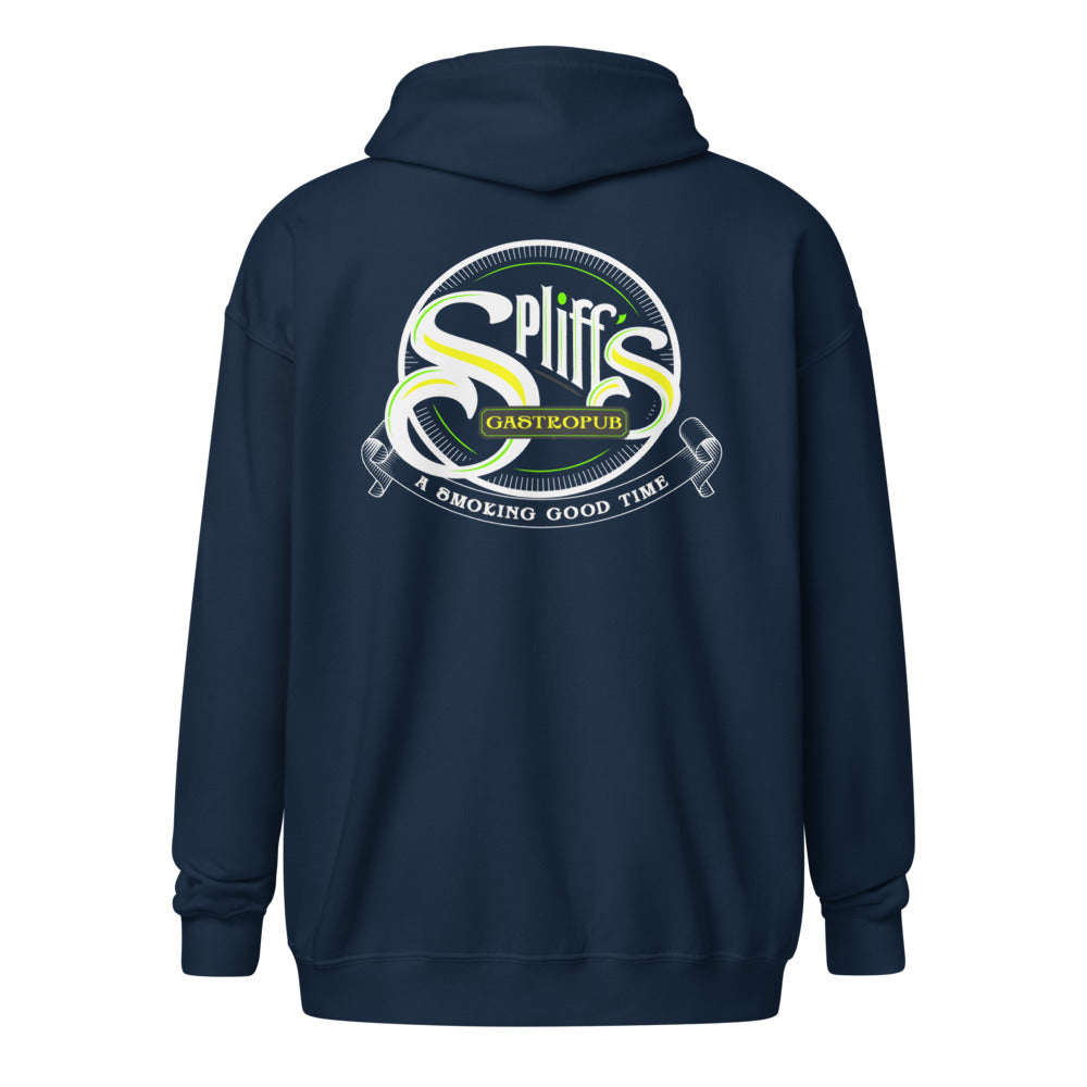 A Smoking Good Time Unisex Zip Hoodie - Navy (back)