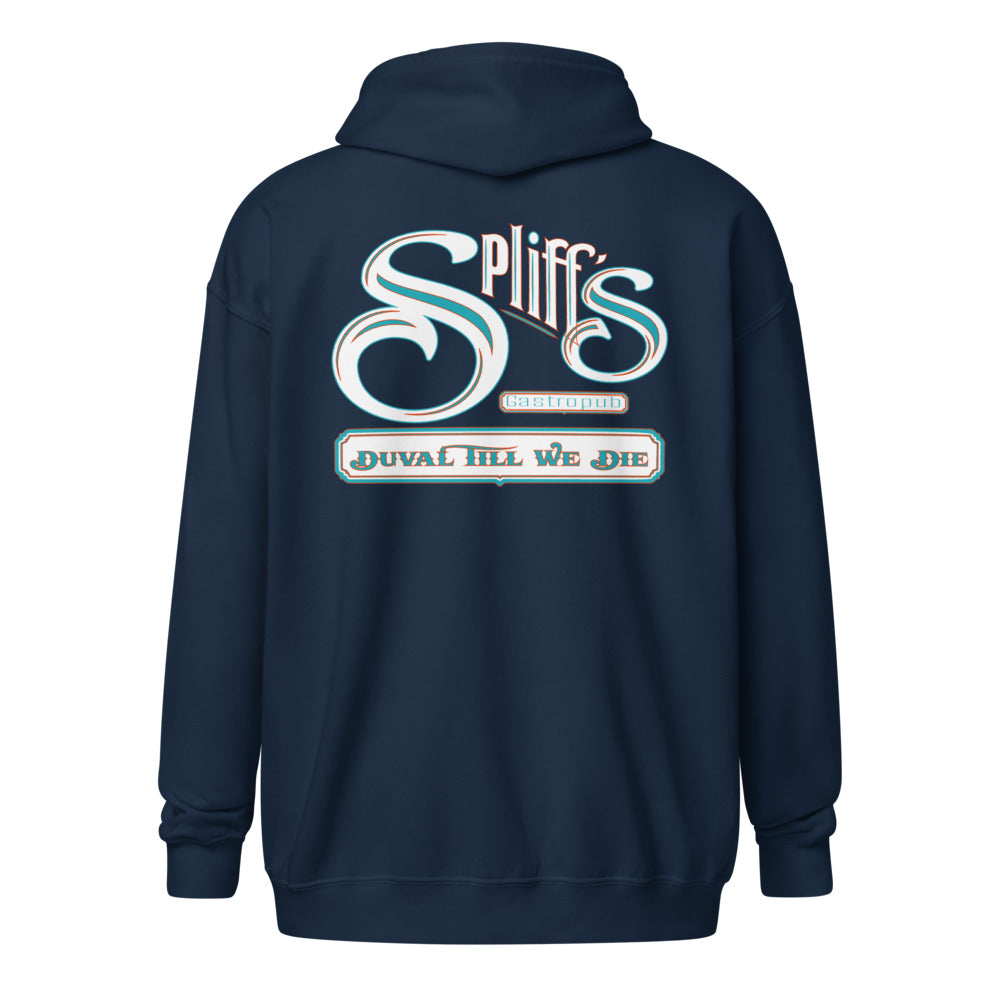 Duval Till We Die Unisex Zip Hoodie - Navy (back)