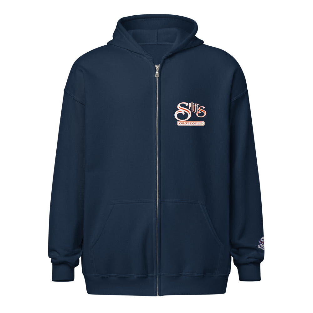 Alternate Logo Unisex Zip Hoodie - Navy