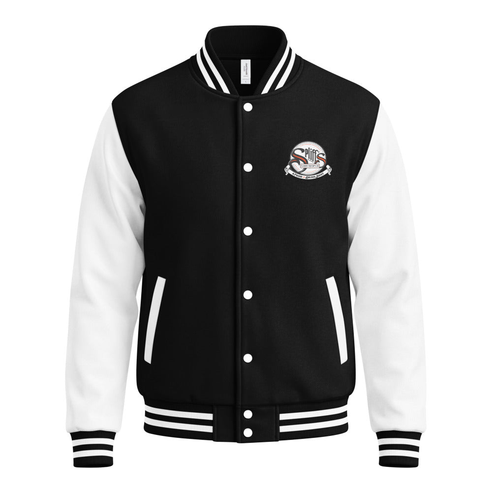 Classic Logo Letterman Jacket - Jet Black/Arctic White