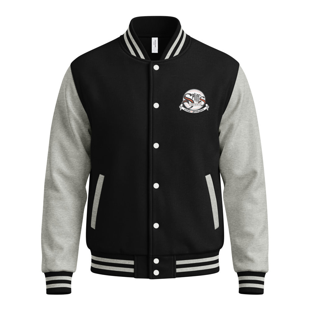 Classic Logo Letterman Jacket - Jet Black/Heather Grey