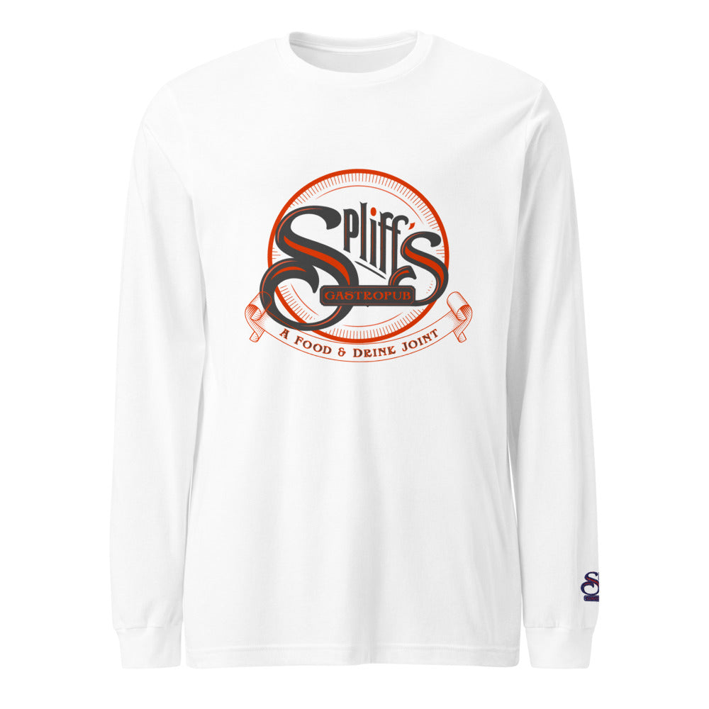 Orange Logo Long Sleeve Woman's Tee - White