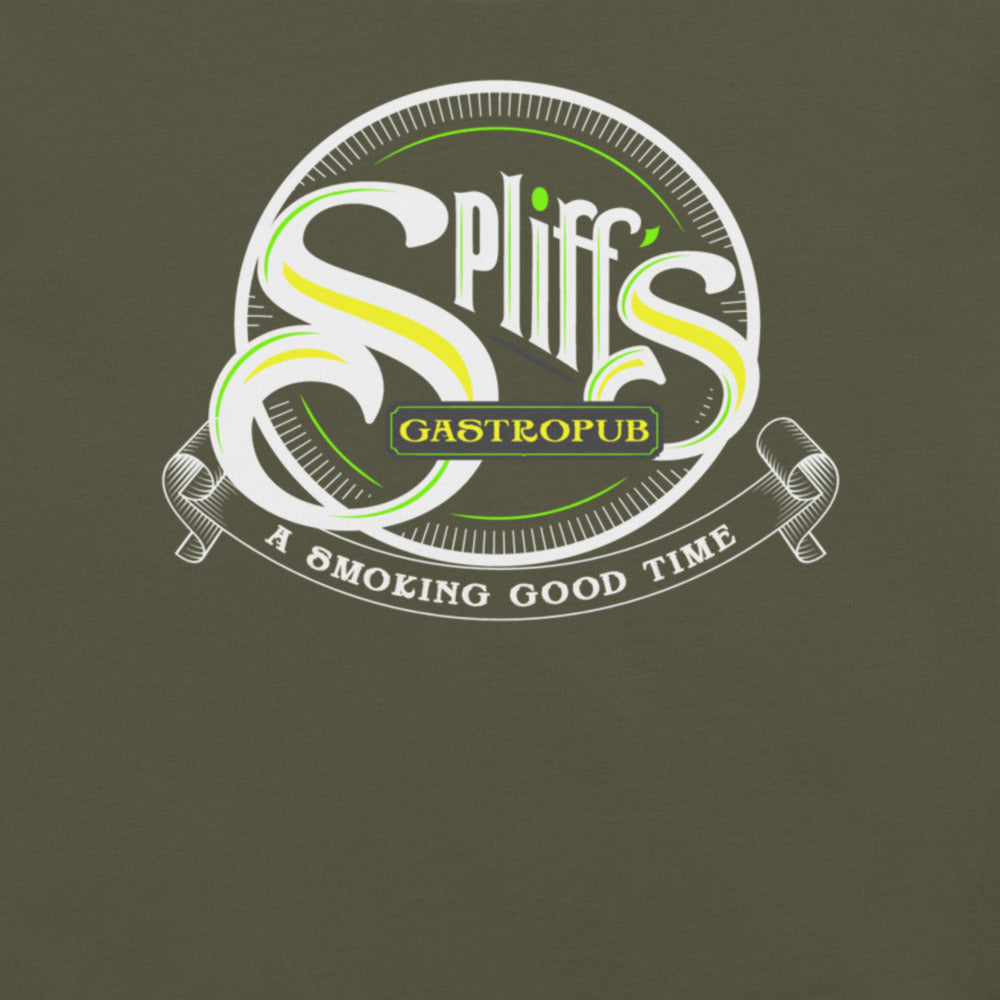 A Smoking Good Time Men's Tee, print close-up