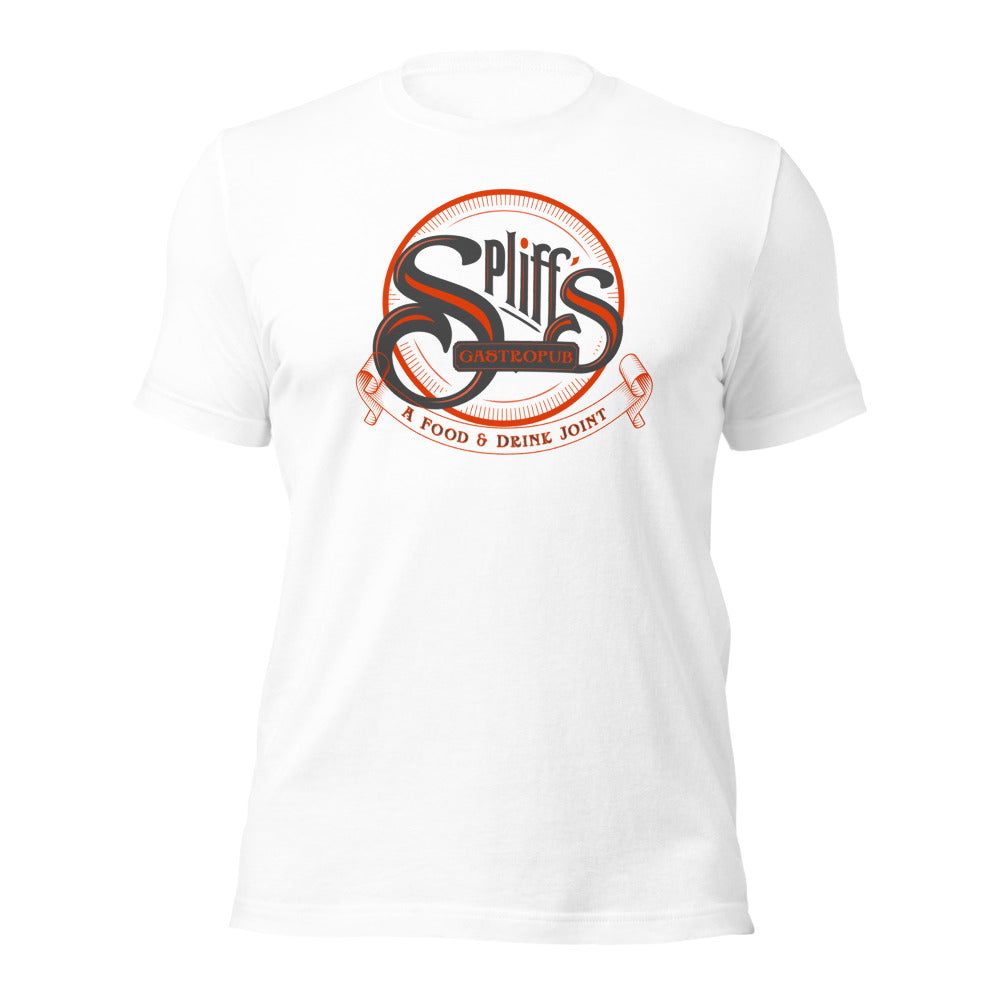 Orange Logo Men's Tee - White