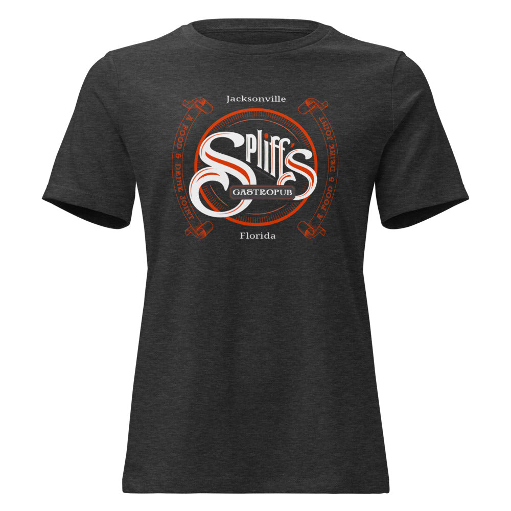Double Banner Woman's Tee - Dark Grey Heather