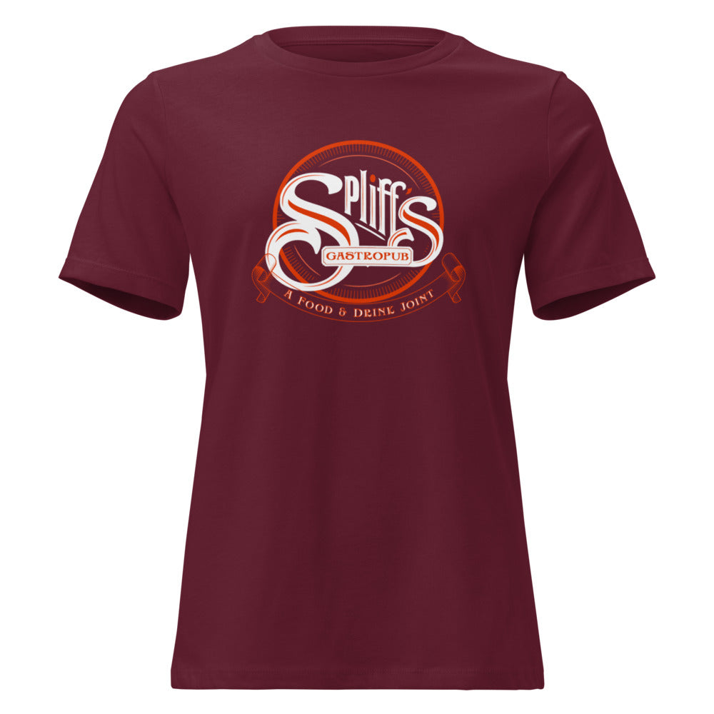 Orange Logo Woman's Tee - Maroon