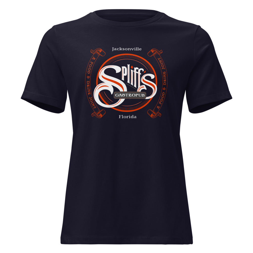 Double Banner Woman's Tee - Navy