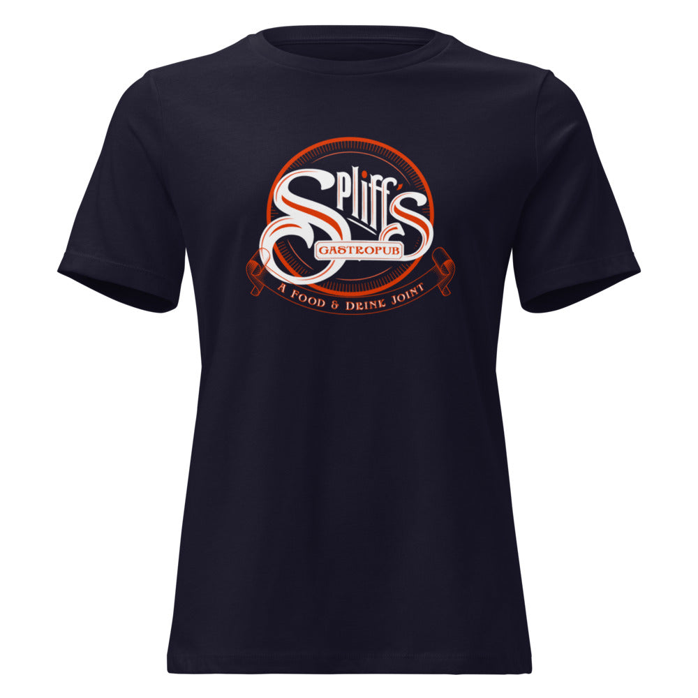 Orange Logo Woman's Tee - Navy